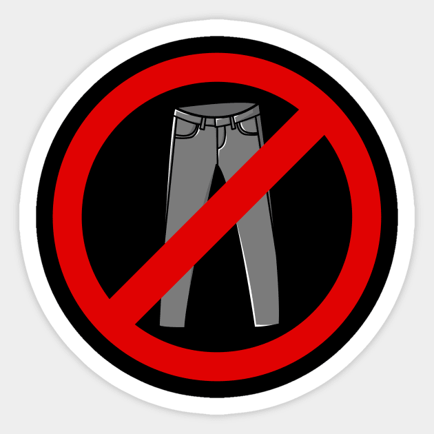 Pants Busters Sticker by dumbshirts